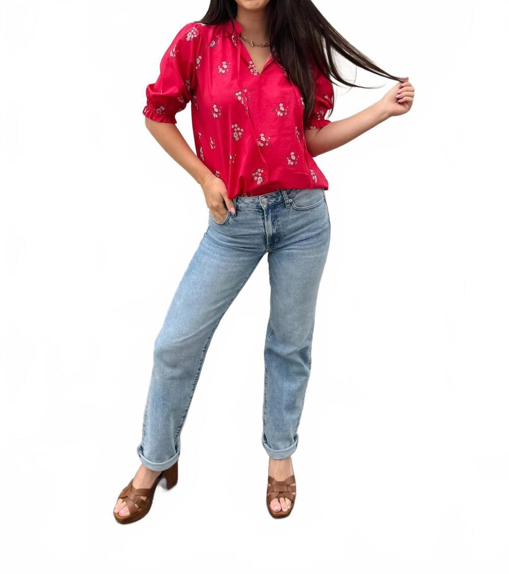 NEW DYLAN women's jess top in red